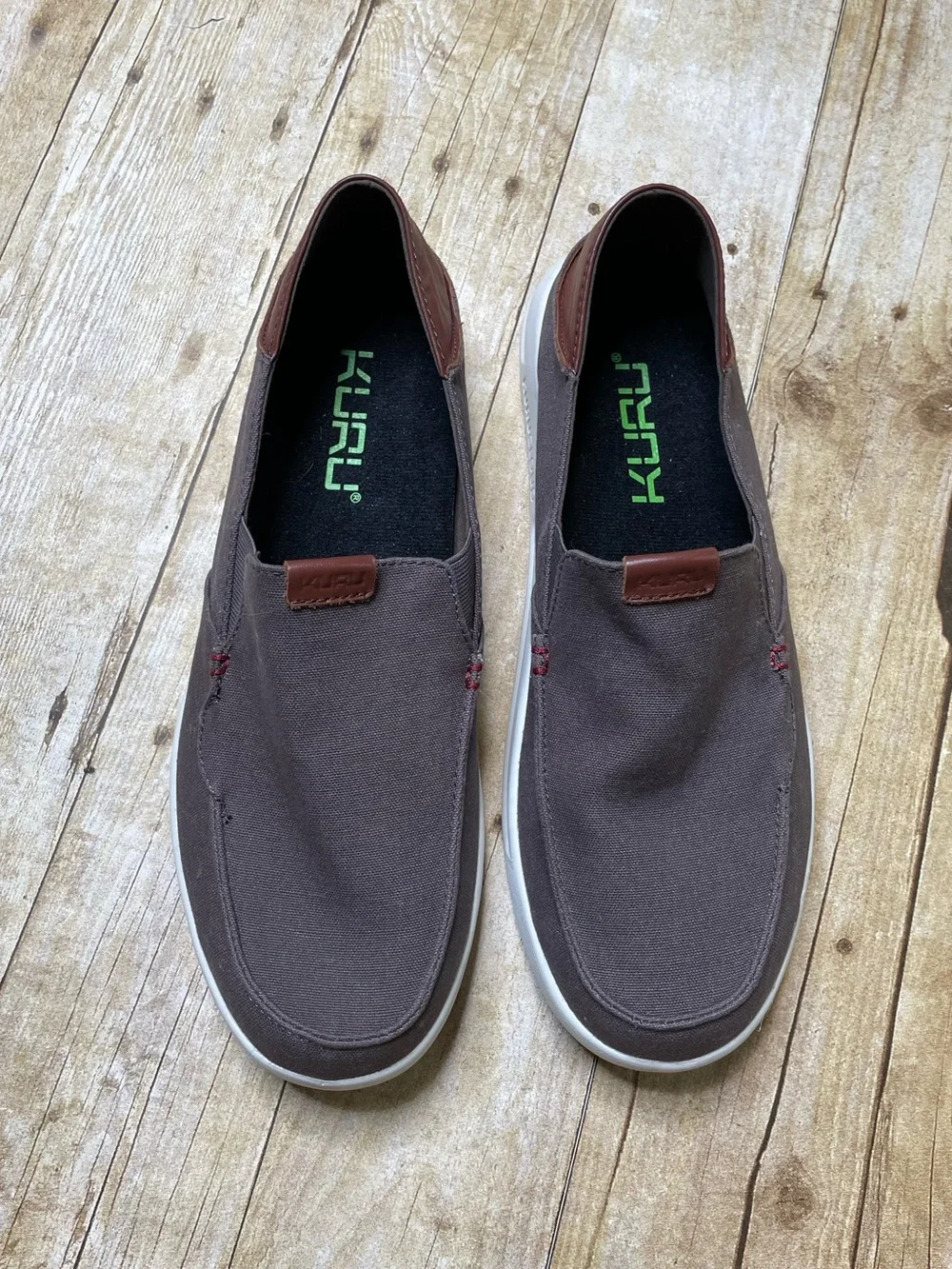 Kuru Men’s Pace Slip On Loafer Deck Sneaker Shoes In Brown